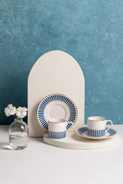 Hermia Alya - Dark Blue Juego de tazas de café
